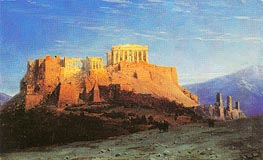 The Acropolis in Athens, undated by Aivazovsky | Painting Reproduction