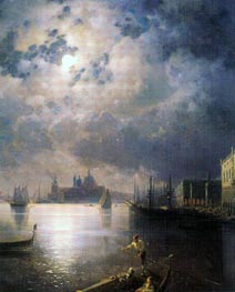 Byron in Venice, undated by Aivazovsky | Painting Reproduction