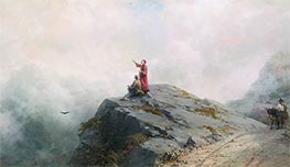 Dante and the Painter in the Mountains, 1883 by Aivazovsky | Painting Reproduction
