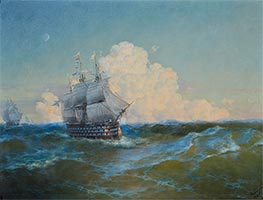 Ship 'Twelve Apostles', 1897 by Aivazovsky | Painting Reproduction