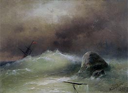Stormy Sea, 1887 by Aivazovsky | Painting Reproduction