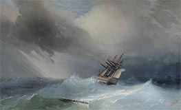 Storm, 1851 by Aivazovsky | Painting Reproduction
