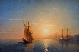Evening at the Sea, 1858 by Aivazovsky | Painting Reproduction