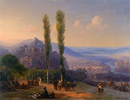 View of Tiflis, 1869 by Aivazovsky | Painting Reproduction