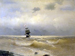 Ship at the Shore, 1880s by Aivazovsky | Painting Reproduction