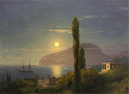 Moonlit Night in Crimea, 1859 by Aivazovsky | Painting Reproduction