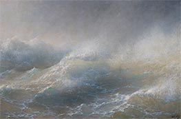 Sea View. Waves, 1895 by Aivazovsky | Painting Reproduction