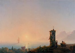Chapel by the Sea, 1845 by Aivazovsky | Painting Reproduction
