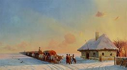 Chumaks in Kleinrussland, 1850s von Aivazovsky | Gemälde-Reproduktion