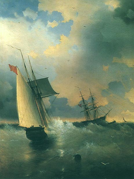 The Windjamer, Sailing-Ship, 1859 | Aivazovsky | Painting Reproduction