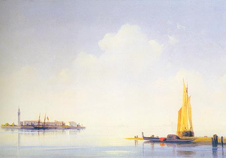 The Venetian Lagoon, 1844 | Aivazovsky | Gemälde Reproduktion
