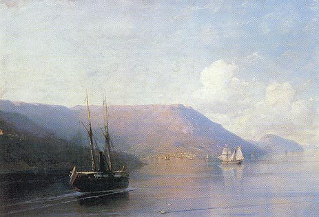 Die Krimküste, 1886 von Aivazovsky | Gemälde-Reproduktion