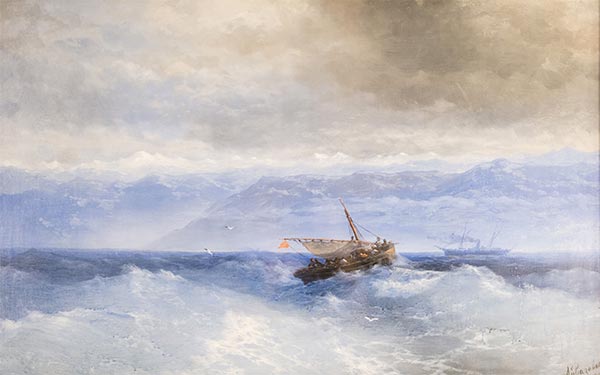 Kaukasus vom Meer aus, 1899 von Aivazovsky | Gemälde-Reproduktion