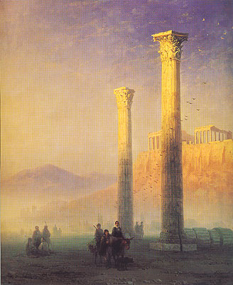 Die Akropolis in Athen, 1883 von Aivazovsky | Gemälde-Reproduktion