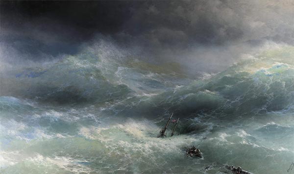 The Wave, the Billow, 1889 | Aivazovsky | Gemälde Reproduktion