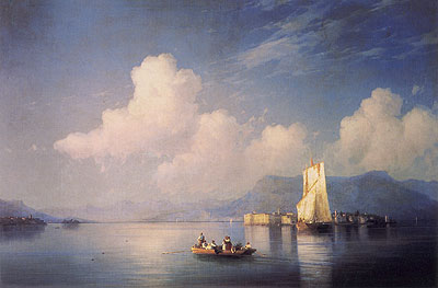 Lake Maggiore in the Evening, 1858 | Aivazovsky | Painting Reproduction