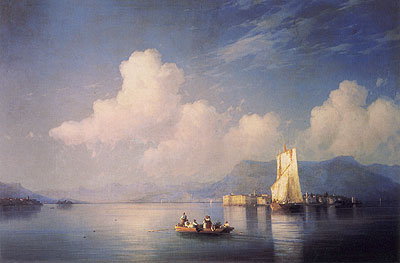 Der Lago Maggiore am Abend, 1858 von Aivazovsky | Gemälde-Reproduktion