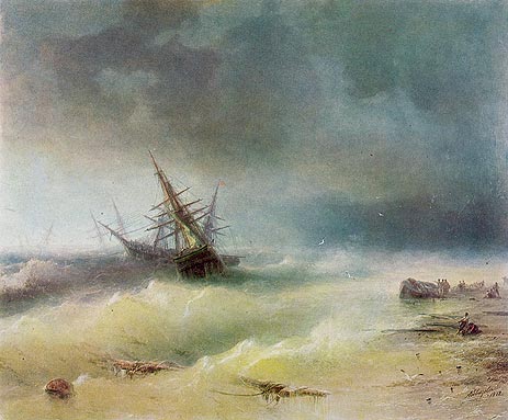 The Storm, 1872 | Aivazovsky | Painting Reproduction