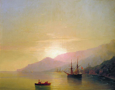 Ships at Anchor, 1851 | Aivazovsky | Painting Reproduction