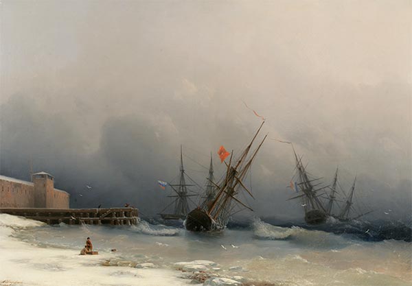 Storm Signal, 1851 | Aivazovsky | Painting Reproduction