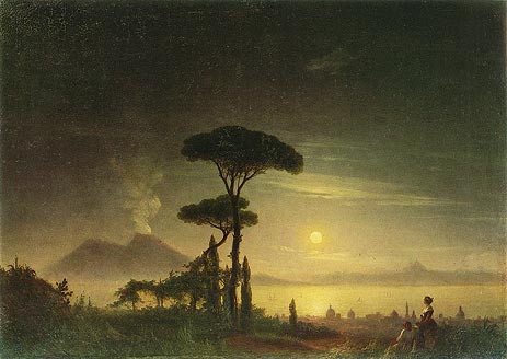 Die Bucht von Neapel, 1845 von Aivazovsky | Gemälde-Reproduktion