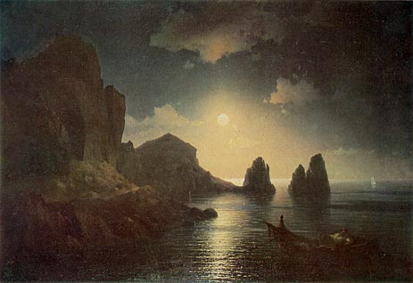 Eine Seesicht, 1841 von Aivazovsky | Gemälde-Reproduktion