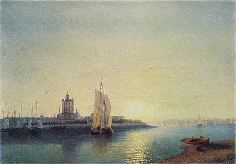 St. Petersburg, the Smolny Convent, 1849 | Aivazovsky | Painting Reproduction