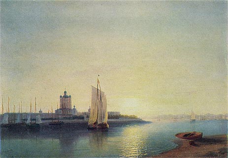 St. Petersburg, das Smolny-Kloster, 1849 von Aivazovsky | Gemälde-Reproduktion