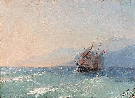 Schiffe auf dem Schwarzen Meer, c.1878 von Aivazovsky | Gemälde-Reproduktion