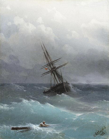 The Storm, 1881 | Aivazovsky | Painting Reproduction