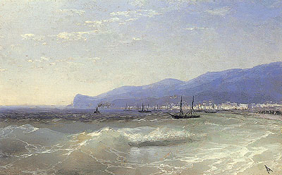View of Feodosia, 1897 | Aivazovsky | Painting Reproduction