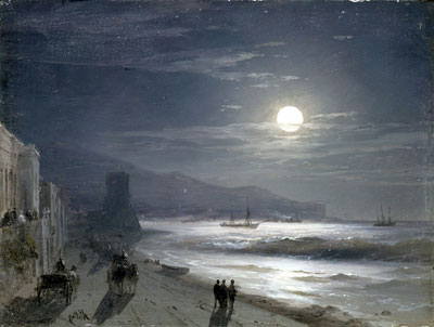 Moon Night, 1885 | Aivazovsky | Painting Reproduction