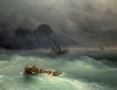 The Shipwreck, 1873 | Aivazovsky | Gemälde Reproduktion