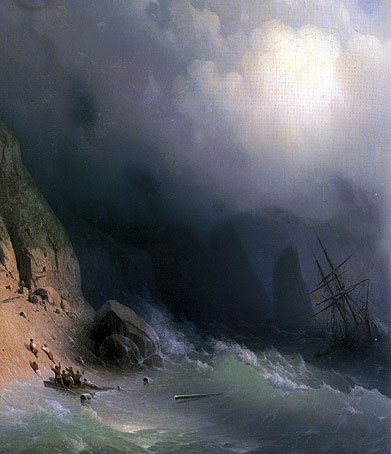 Shipwreck, 1876 | Aivazovsky | Painting Reproduction