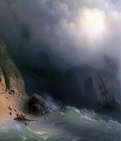 Schiffswrack, 1876 von Aivazovsky | Gemälde-Reproduktion
