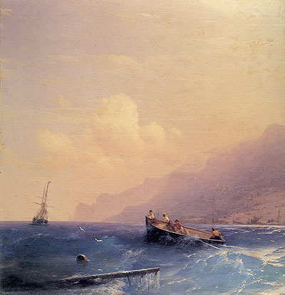 Searching for Survivors, 1870 | Aivazovsky | Painting Reproduction