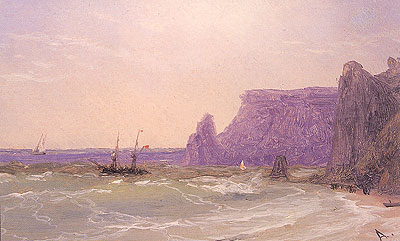 Meer vor den Klippen, n.d. von Aivazovsky | Gemälde-Reproduktion