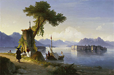Isola Bella on Lake Maggiore, 1843 | Aivazovsky | Gemälde Reproduktion