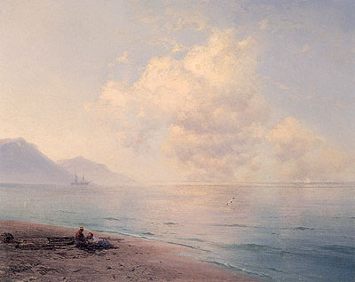 Clouds over a Calm Sea, 1891 | Aivazovsky | Painting Reproduction