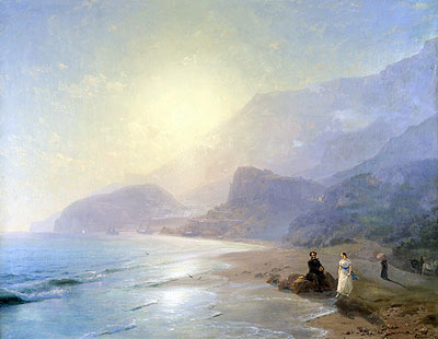 Pushkin and Countess Raevskaya by the Sea near Gurzuf and ... | Aivazovsky | Painting Reproduction