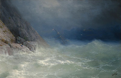 Der Überlebende, 1880 von Aivazovsky | Gemälde-Reproduktion