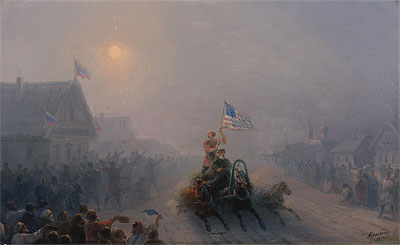Verteilung von Vorräten, 1892 von Aivazovsky | Gemälde-Reproduktion