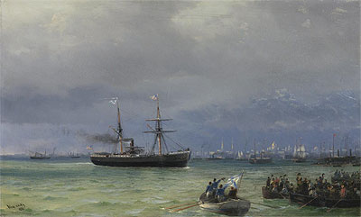 The Relief Ship: A Pair, 1892 | Aivazovsky | Painting Reproduction
