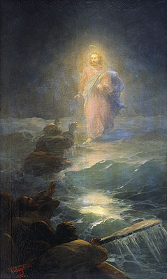 Wandeln auf dem Wasser, 1888 von Aivazovsky | Gemälde-Reproduktion