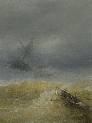 The Lifeboat, 1874 | Aivazovsky | Painting Reproduction