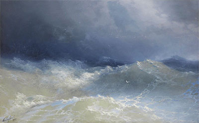 Unter den Wellen, 1898 von Aivazovsky | Gemälde-Reproduktion