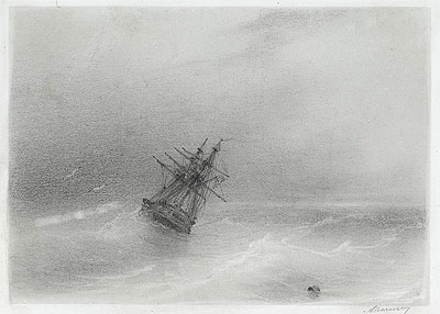 Hohe See, n.d. von Aivazovsky | Gemälde-Reproduktion