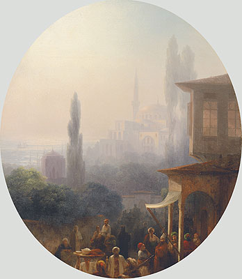 A Market Scene in Constantinople, 1860 | Aivazovsky | Painting Reproduction