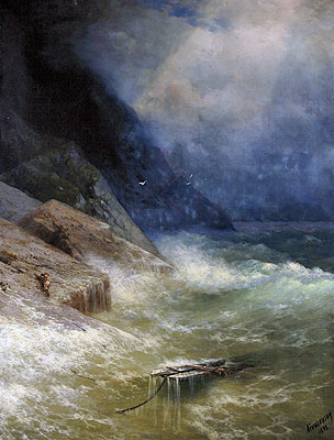 Der Überlebende, 1892 von Aivazovsky | Gemälde-Reproduktion