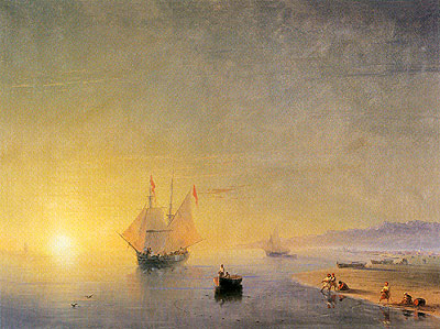 Turkish Coastal Scene, 1874 | Aivazovsky | Painting Reproduction